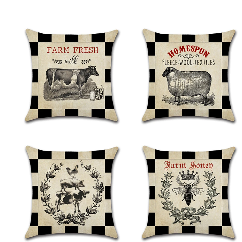 Retro Pillowcase Sofa Cushion Cover Decoration Linen Pillow Case Decorative Pillow Farm Animals Pattern Sofa Pillow Cover
Retro Pillowcase Sofa Cushion Cover Decoration Linen Pillow Case Decorative Pillow Farm Animals Pattern Sofa Pillow Cover