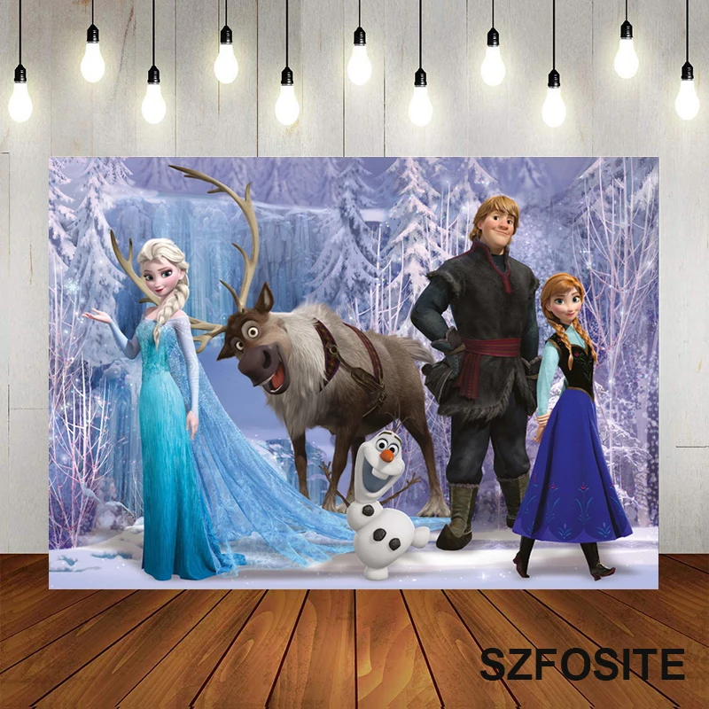 Cartoon Anna Elsa Girl Princess Party Photo Snow Queen Colorful Backdrop Happy Birthday Baby Shower Vinyl Photography Background
Cartoon Anna Elsa Girl Princess Party Photo Snow Queen Colorful Backdrop Happy Birthday Baby Shower Vinyl Photography Background