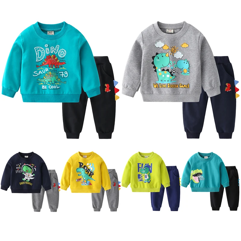 VOGUEON New Cartoon Dinosaur Print Clothing Long Sleeve Tops + Pants 2pcs Children Set Spring Autumn Baby Boys Tracksuit Outfits
VOGUEON New Cartoon Dinosaur Print Clothing Long Sleeve Tops + Pants 2pcs Children Set Spring Autumn Baby Boys Tracksuit Outfits