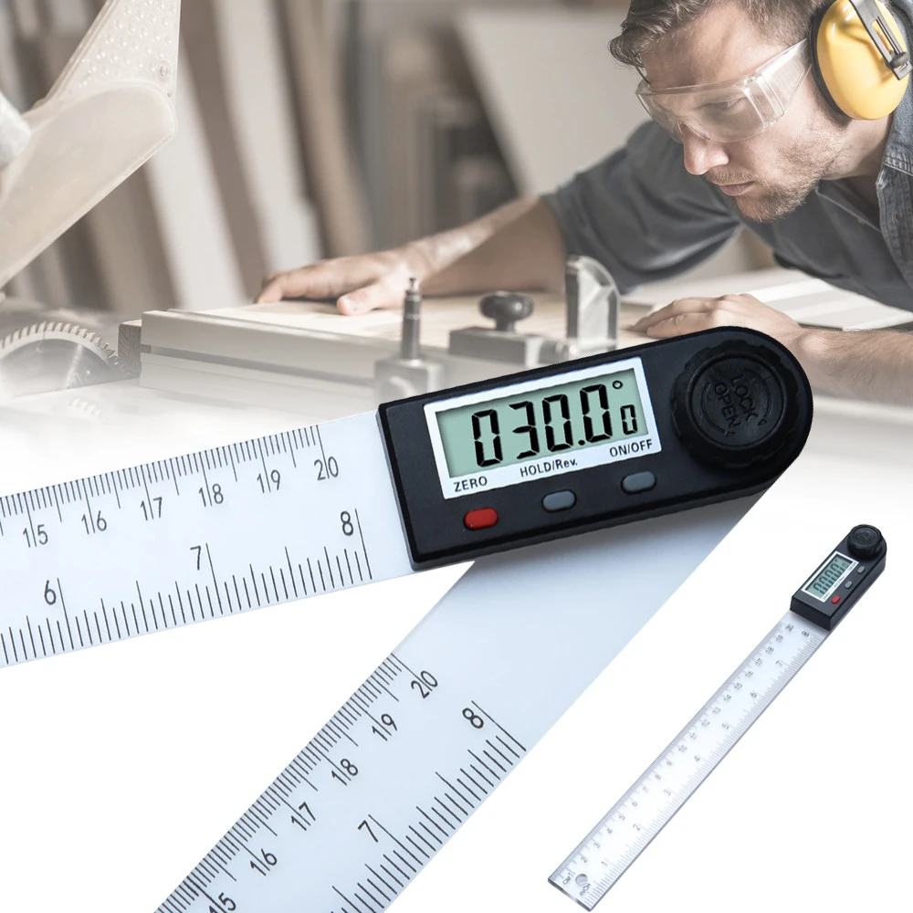 200mm Updated Digital Protractor Inclinometer Goniometer 360 Angle Ruler Stainless Steel Electronic Angle Finder Measuring Tool
200mm Updated Digital Protractor Inclinometer Goniometer 360 Angle Ruler Stainless Steel Electronic Angle Finder Measuring Tool