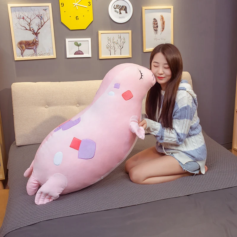 Cute Patchwork Seal Doll soft toys peluches grandes Soft Down Cotton Stuffed Pillow Girl Sleeping Long Strip Pillow Holiday Gift
Cute Patchwork Seal Doll soft toys peluches grandes Soft Down Cotton Stuffed Pillow Girl Sleeping Long Strip Pillow Holiday Gift