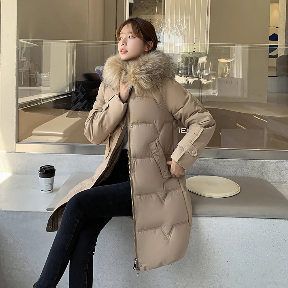 New Women Medium Long Puffer Jacket Winter Hooded Fur Collar Warm Thicken Bubble Coat Female Casual Parkas Fashion Outwear
New Women Medium Long Puffer Jacket Winter Hooded Fur Collar Warm Thicken Bubble Coat Female Casual Parkas Fashion Outwear