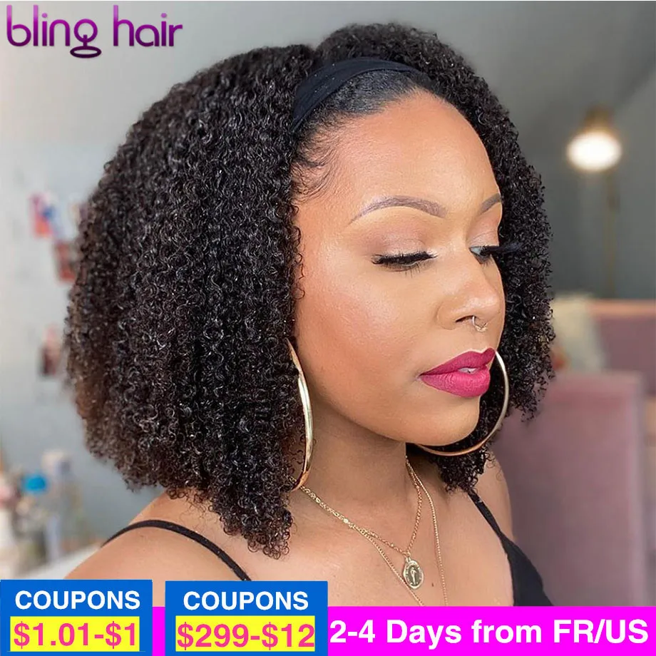 bling hair Headband Wig Human Hair Afro Kinky Curly Brazilian Glueless Machine Made Wigs For Black Women Remy Hair 180 Denisty
bling hair Headband Wig Human Hair Afro Kinky Curly Brazilian Glueless Machine Made Wigs For Black Women Remy Hair 180 Denisty