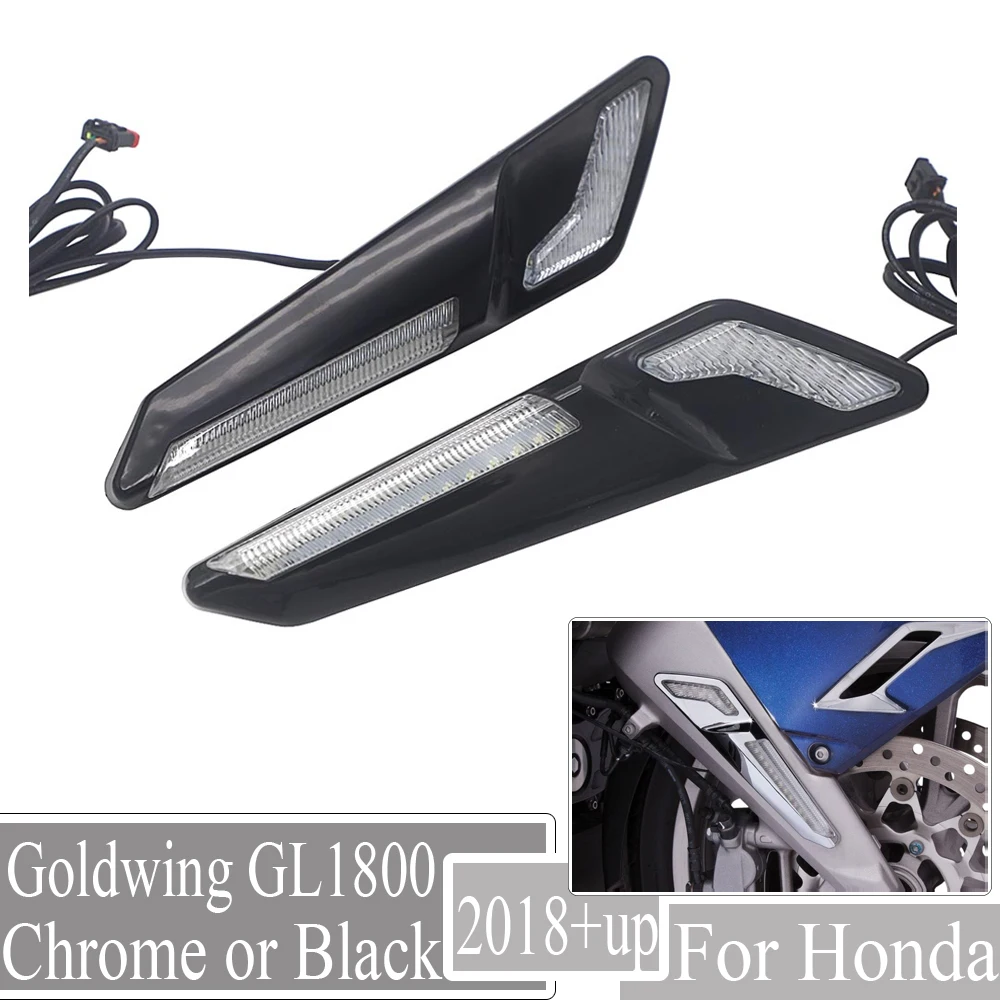 

Передние тормозные вилки для мотоциклов Honda Goldwing GL 1800 GL1800 F6B 2018 вверх, устанавливаются на Навигатор, светодиодные огни В Хромированном или черном цвете 2019 2020