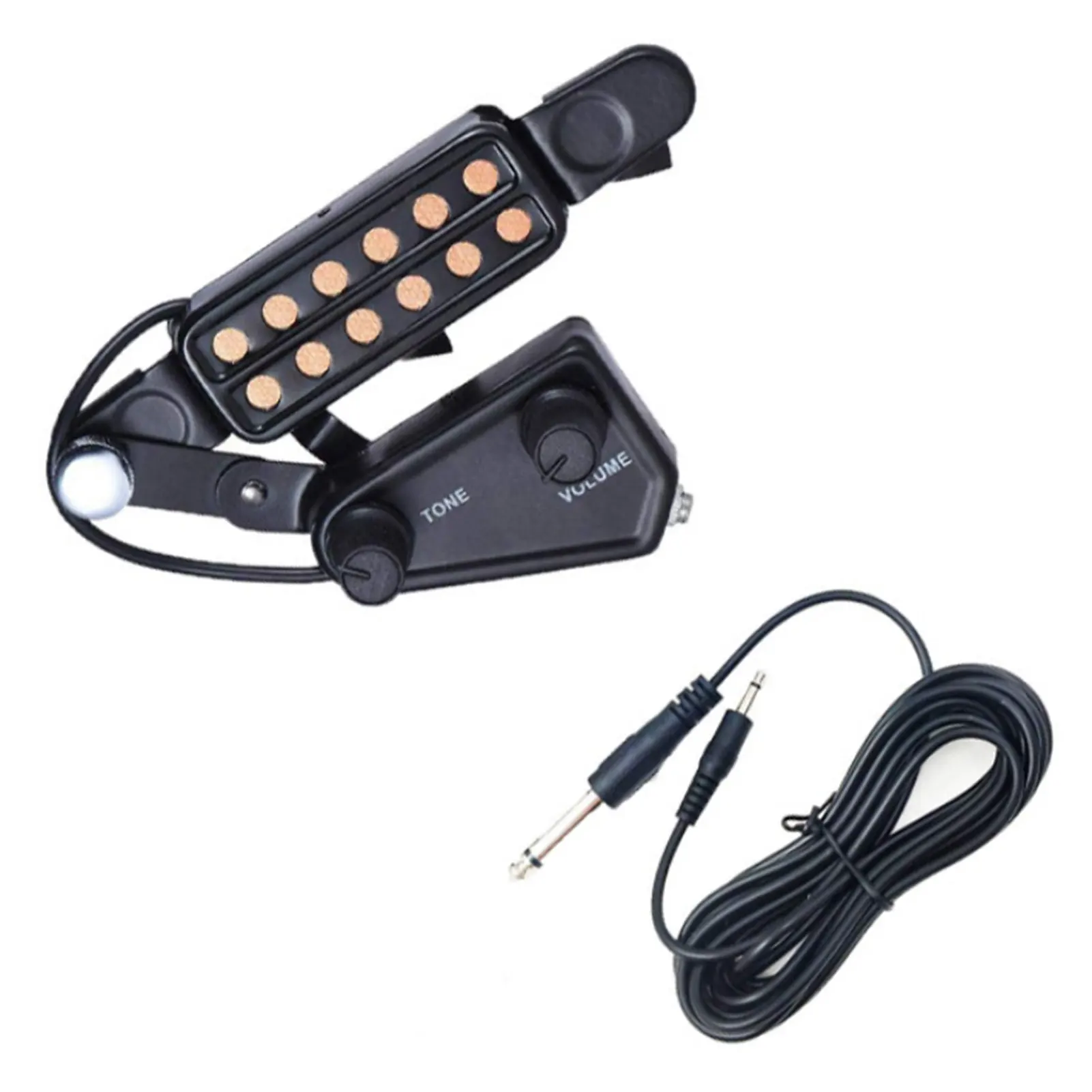 Guitar Pickup 12 Sound Hole Transducer for Acoustic Guitar Magnetic Preamp with Tone Volume Control
Guitar Pickup 12 Sound Hole Transducer for Acoustic Guitar Magnetic Preamp with Tone Volume Control