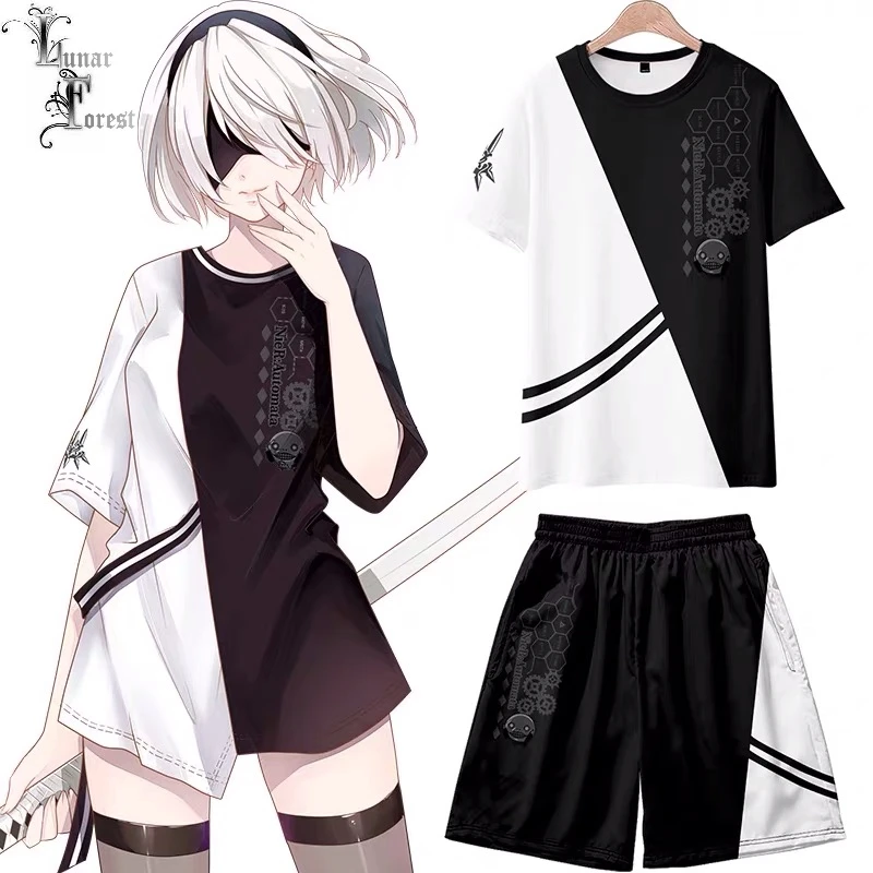 YoRHa No.2 Type B Game NieR:Automata T-shirt Summer Round Neck Short Sleeve Kawaii Trunks Beach Board Pants Running Sports Suit
YoRHa No.2 Type B Game NieR:Automata T-shirt Summer Round Neck Short Sleeve Kawaii Trunks Beach Board Pants Running Sports Suit