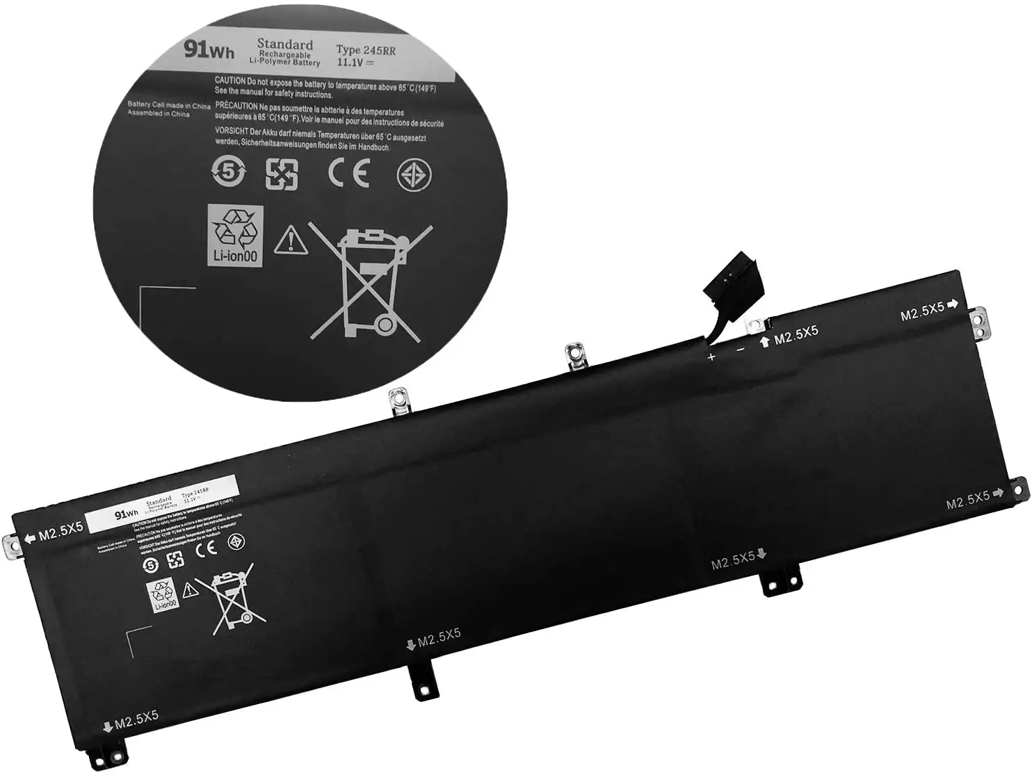 Free Shipping 11.1v 91WH 8190MAH 245RR New Original 245RR Laptop Battery for Dell M3800 XPS15 9530 9535 T0TRM
Free Shipping 11.1v 91WH 8190MAH 245RR New Original 245RR Laptop Battery for Dell M3800 XPS15 9530 9535 T0TRM