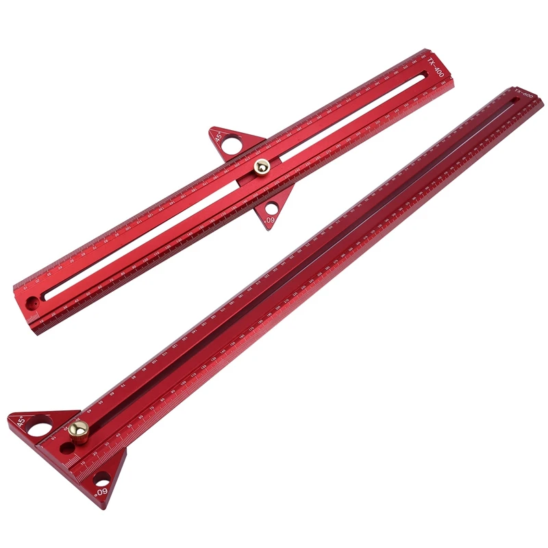 2 Pcs Woodworking Angle Scribe T-Shaped Scribe Multi-Function Scribe Aluminum Alloy Measuring Tool 400Mm & 600Mm
2 Pcs Woodworking Angle Scribe T-Shaped Scribe Multi-Function Scribe Aluminum Alloy Measuring Tool 400Mm & 600Mm