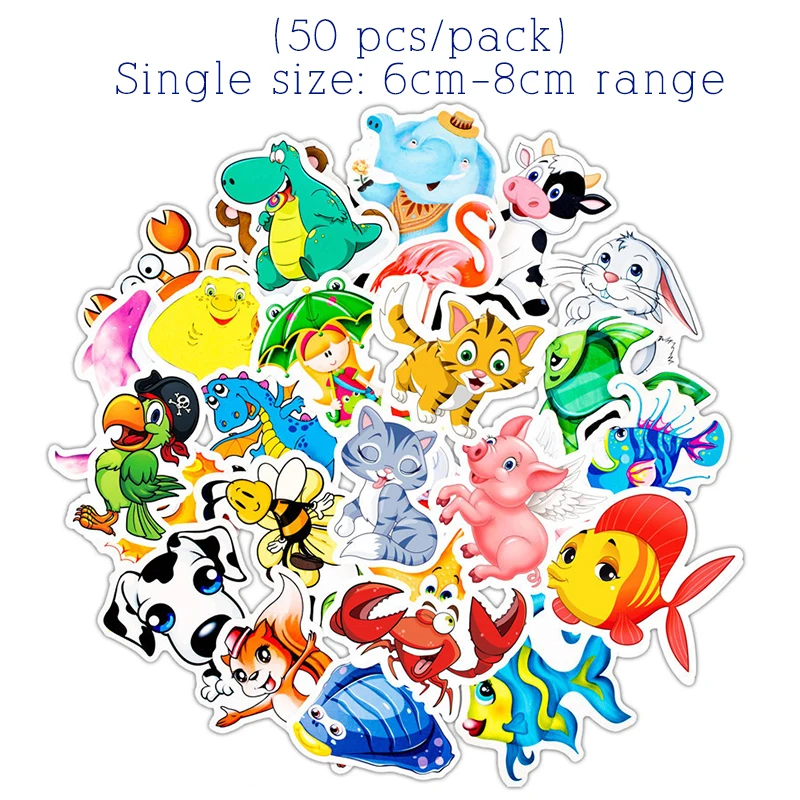 50Pcs Waterproof Cute Cartoon Animal Stickers Kids Toy Sticker For DIY Luggage Laptop Skateboard Motorcycle Bike Bedroom Sticker
50Pcs Waterproof Cute Cartoon Animal Stickers Kids Toy Sticker For DIY Luggage Laptop Skateboard Motorcycle Bike Bedroom Sticker