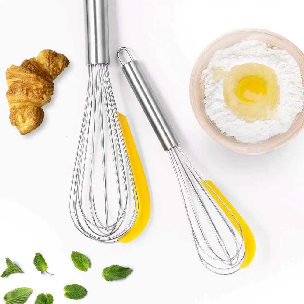 Whisk Hand Mixer Stainless Steel Whisk Set Wire Balloon Silicone Spatula Whisk Egg Separator Egg Beater for Cooking Beating
Whisk Hand Mixer Stainless Steel Whisk Set Wire Balloon Silicone Spatula Whisk Egg Separator Egg Beater for Cooking Beating