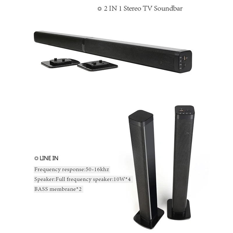 BT164 Bluetooth Speaker Wireless Detachable Soundbar Remote Control High Power Home Wall-Mounted TV o
BT164 Bluetooth Speaker Wireless Detachable Soundbar Remote Control High Power Home Wall-Mounted TV o
