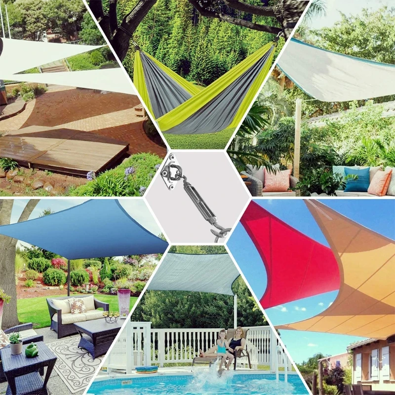 Awning Hardware Kit 8mm Shade Sail Installation Hardware Kit Anti-Rust Stainless
Awning Hardware Kit 8mm Shade Sail Installation Hardware Kit Anti-Rust Stainless