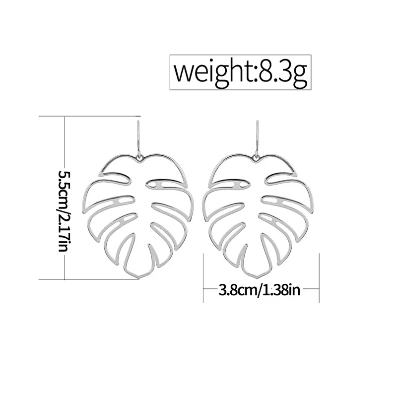 New Bohemian Hollow Monstera Leaf Dangle Drop Earrings Women Tropical Plant Leaves Brincos Statement Holiday Jewelry Party Gifts
New Bohemian Hollow Monstera Leaf Dangle Drop Earrings Women Tropical Plant Leaves Brincos Statement Holiday Jewelry Party Gifts