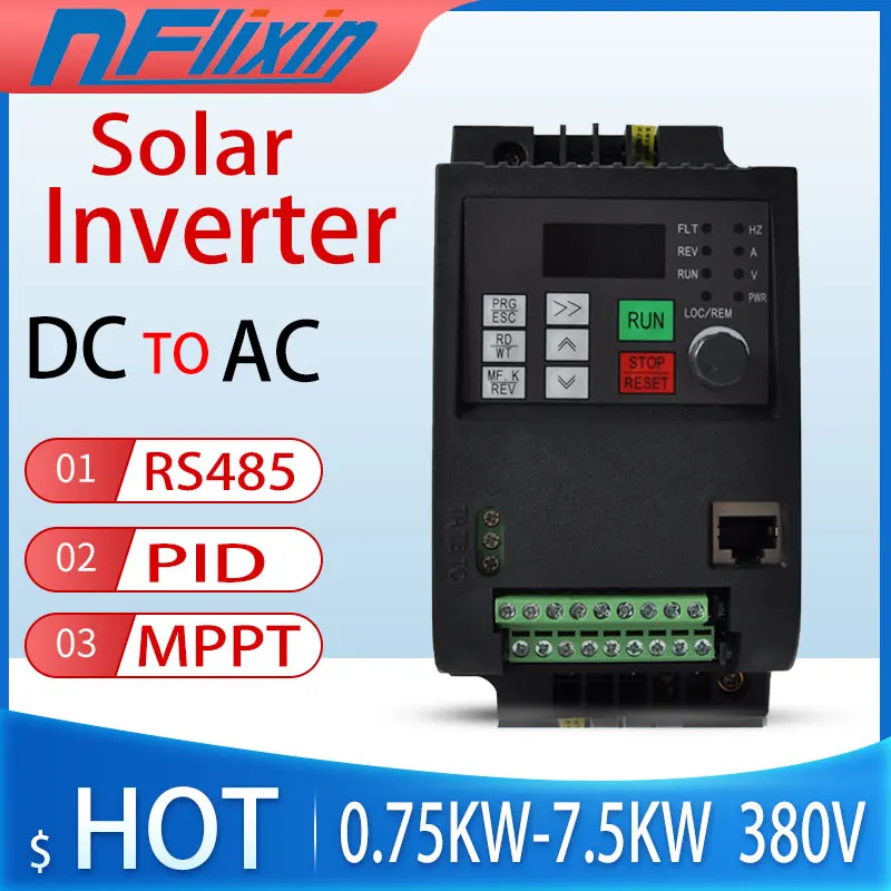 Solar VFD 0.75KW-7.5KW DC400-700V Input and Output 3-Phases 380V Frequency Inverter for water pump
Solar VFD 0.75KW-7.5KW DC400-700V Input and Output 3-Phases 380V Frequency Inverter for water pump