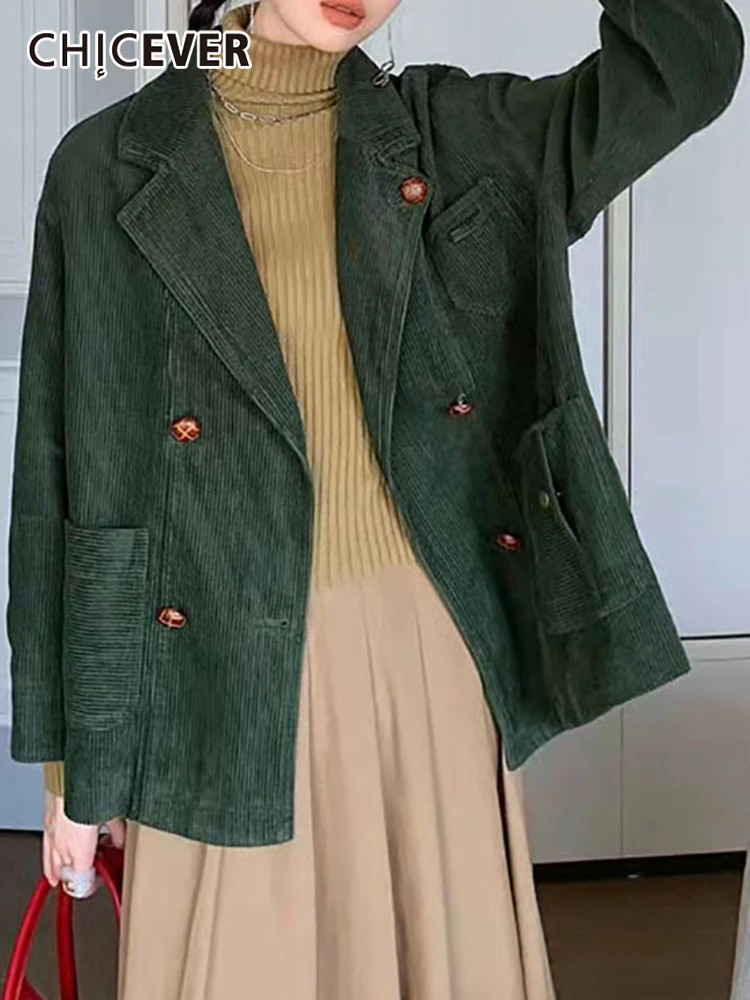 CHICEVER Green Vintage Jacket For Women Notched Collar Long Sleeve Solid Patchwork Pockets Coats Female Korean Fashion 2021 New
CHICEVER Green Vintage Jacket For Women Notched Collar Long Sleeve Solid Patchwork Pockets Coats Female Korean Fashion 2021 New