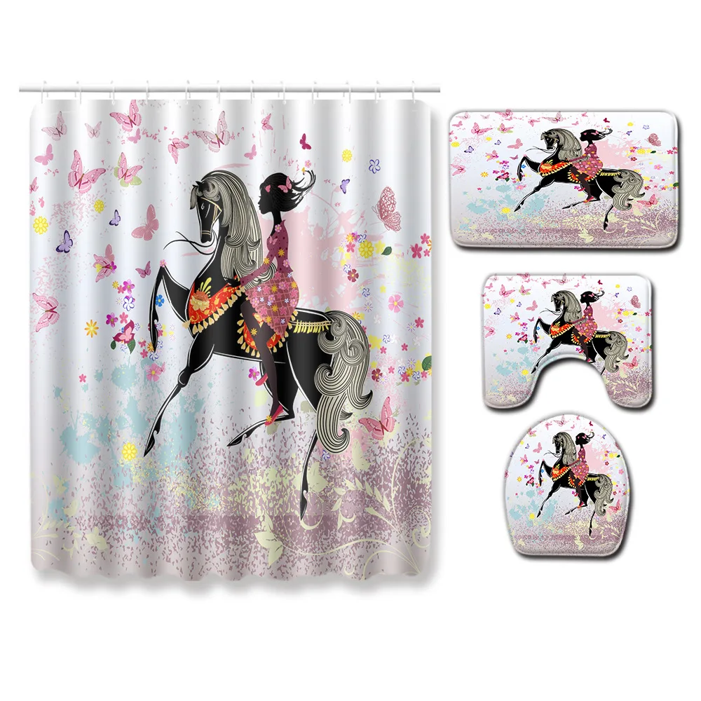 4Pcs Beauty Theme Bathroom Set With Durable Waterproof Shower Curtain And Carpets Rugs Toilet Lid Cover And Bathtub Floor Mat
4Pcs Beauty Theme Bathroom Set With Durable Waterproof Shower Curtain And Carpets Rugs Toilet Lid Cover And Bathtub Floor Mat