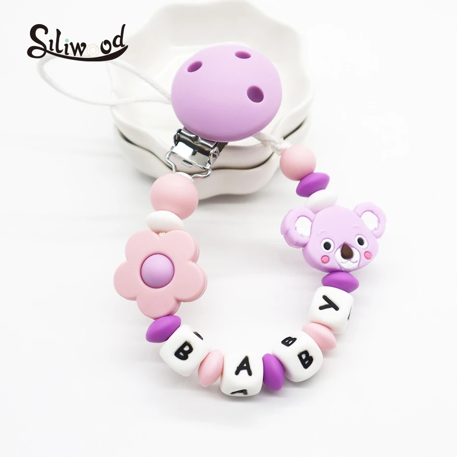 Koala Silicone Baby Pacifier Clip Personalised Name Pacifier Chain Nipple Holder BPA Free Teething Soother Chew Toy Dummy Clips
Koala Silicone Baby Pacifier Clip Personalised Name Pacifier Chain Nipple Holder BPA Free Teething Soother Chew Toy Dummy Clips