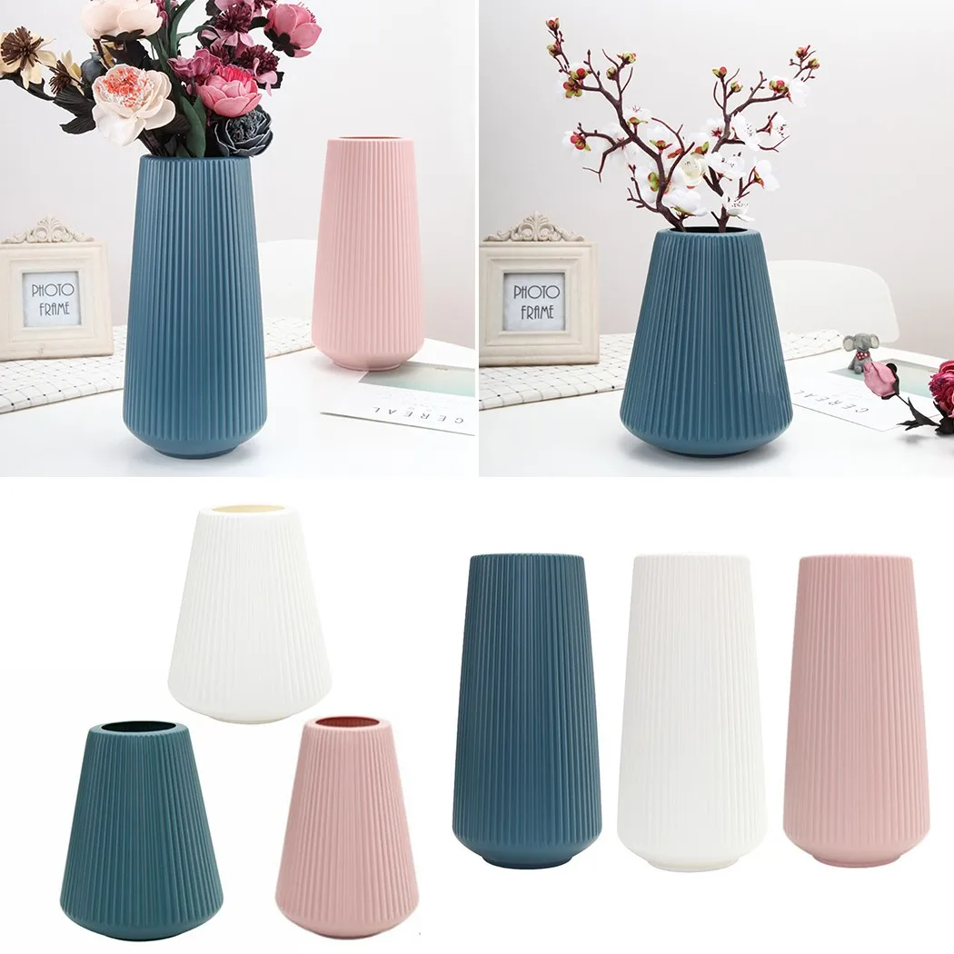 Modern Plastic Flower Vase White Blue Imitation Ceramic Flower Pot Basket Home Nordic Home Living Room Flower Arrangement Vase
Modern Plastic Flower Vase White Blue Imitation Ceramic Flower Pot Basket Home Nordic Home Living Room Flower Arrangement Vase