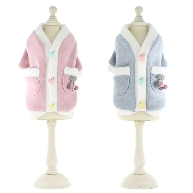 NEW Dog Vest Autumn LOVE Cherry Decor Jacket for Dogs Pink Blue Bichon Puppy Wear
NEW Dog Vest Autumn LOVE Cherry Decor Jacket for Dogs Pink Blue Bichon Puppy Wear