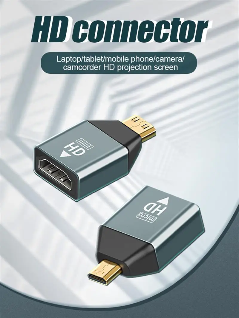 Video Adapter Female to Mini Male/Micro Male HDMI-compatible Adapter Converter Connector Adapter for Notebook Tablet PC
Video Adapter Female to Mini Male/Micro Male HDMI-compatible Adapter Converter Connector Adapter for Notebook Tablet PC