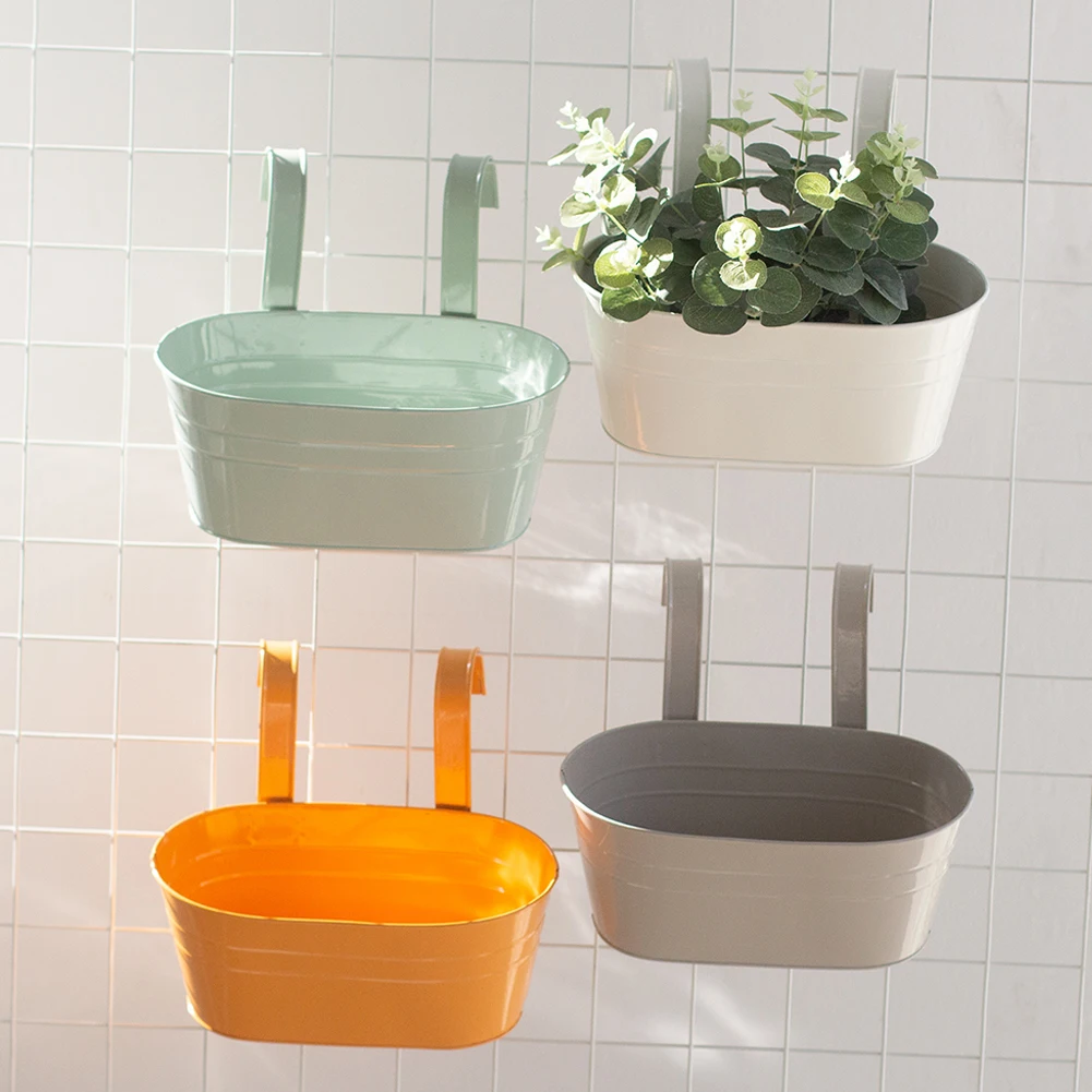 Color hanging flower pots metal iron balcony garden planting detachable hook flower pots handicraft ornaments potted plants
Color hanging flower pots metal iron balcony garden planting detachable hook flower pots handicraft ornaments potted plants