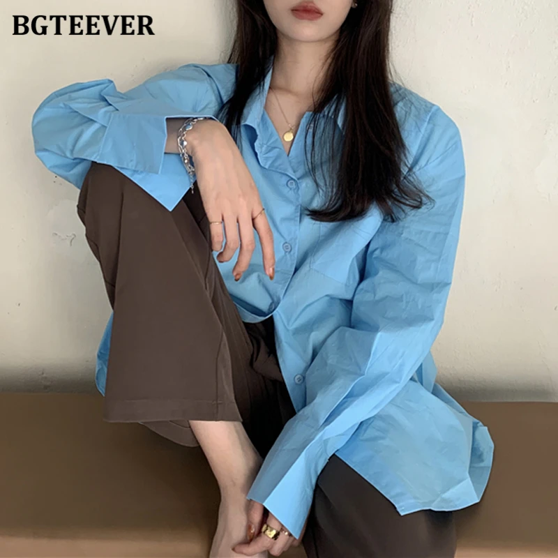 BGTEEVER Fashion Summer Solid Shirts for Women Lapel Pocket Full Sleeve Loose Female Blouses Casual Ladies Single-breasted Tops
BGTEEVER Fashion Summer Solid Shirts for Women Lapel Pocket Full Sleeve Loose Female Blouses Casual Ladies Single-breasted Tops