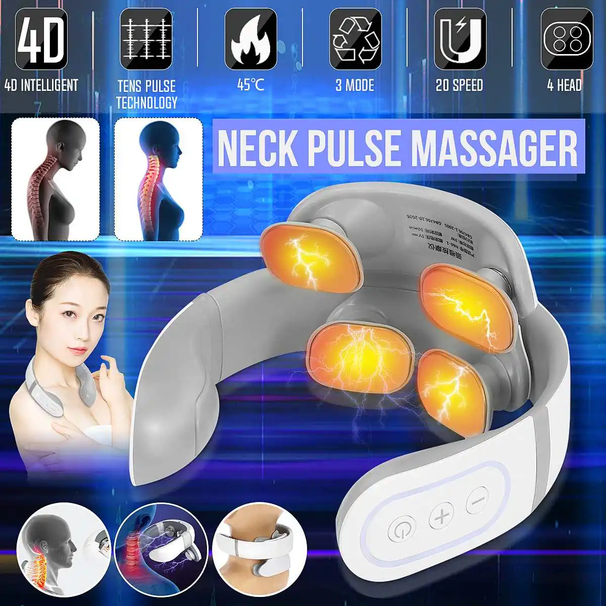 Upgraded Smart 5D Magnetic Pulse Heated Electric Shoulder Neck Massager Fatigue Pain Relief Cervical Massage With Battery
Upgraded Smart 5D Magnetic Pulse Heated Electric Shoulder Neck Massager Fatigue Pain Relief Cervical Massage With Battery