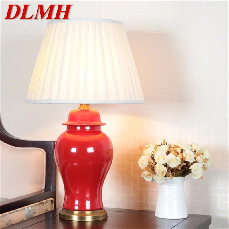 DLMH Ceramic Table Light Brass Red Contemporary Luxury Desk Lamp LED For Home Bedside Bedroom
DLMH Ceramic Table Light Brass Red Contemporary Luxury Desk Lamp LED For Home Bedside Bedroom