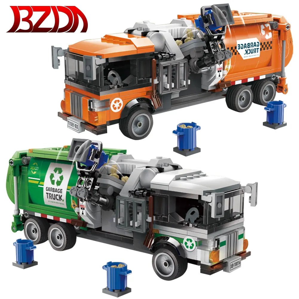 XINGBAO City Sanitation Garbage Truck Car Vehicle Building Blocks Cleaning Car Model Assemble Bricks Toy For Kids Christmas Gift 
XINGBAO City Sanitation Garbage Truck Car Vehicle Building Blocks Cleaning Car Model Assemble Bricks Toy For Kids Christmas Gift