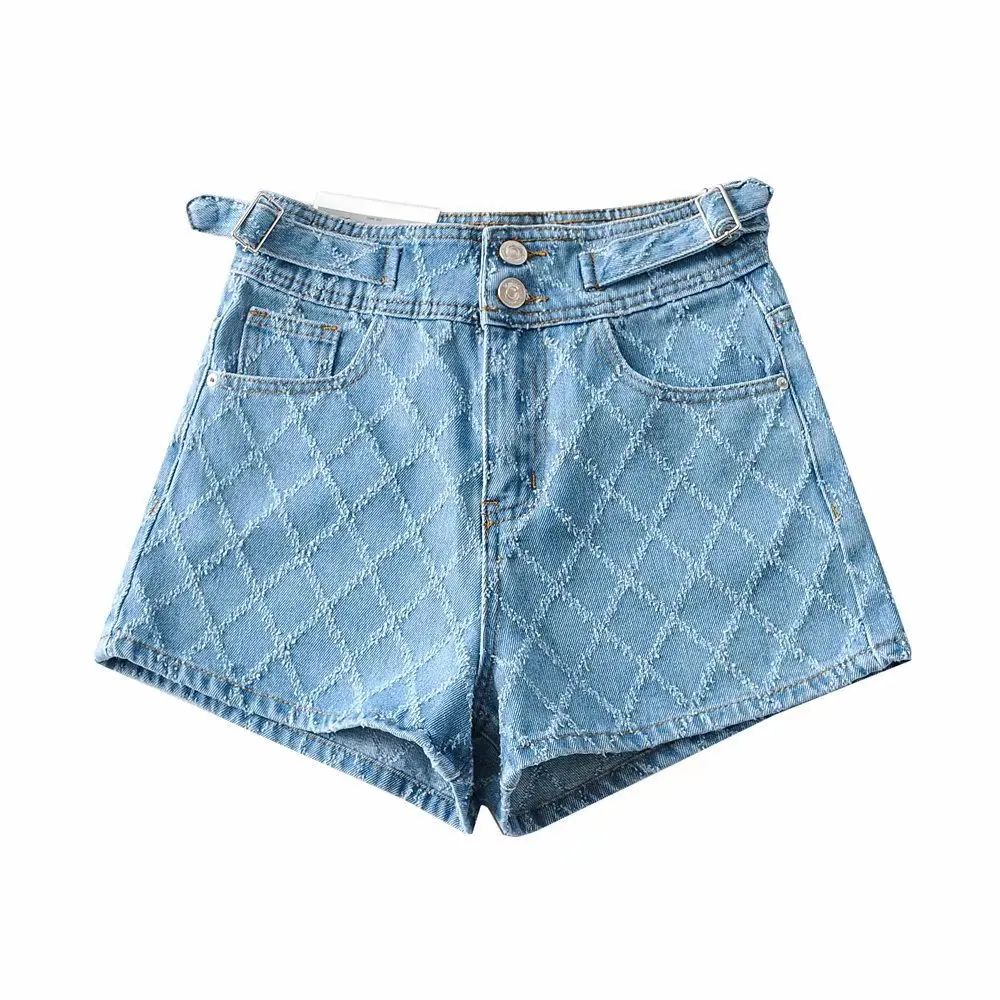 21 Summer New Korean Style Hong Kong Style Two-Button Diamond Plaid Bag Hip Denim Shorts for Women
21 Summer New Korean Style Hong Kong Style Two-Button Diamond Plaid Bag Hip Denim Shorts for Women