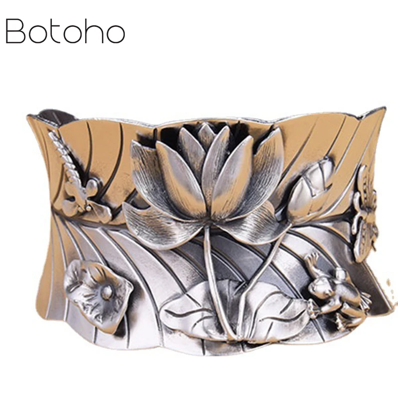 Женский браслет из тайского серебра S999, открывающийся браслет с широкими листьями, бабочкой, лягушкой, стрекозой, лотосом
Женский браслет из тайского серебра S999, открывающийся браслет с широкими листьями, бабочкой, лягушкой, стрекозой, лотосом