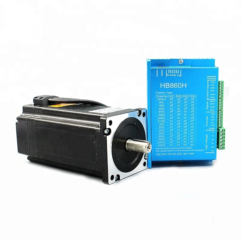 Сервомотор Nema 34 86HB250-118B + HB860H с замкнутым циклом и драйвером Н · м
Сервомотор Nema 34 86HB250-118B + HB860H с замкнутым циклом и драйвером Н · м