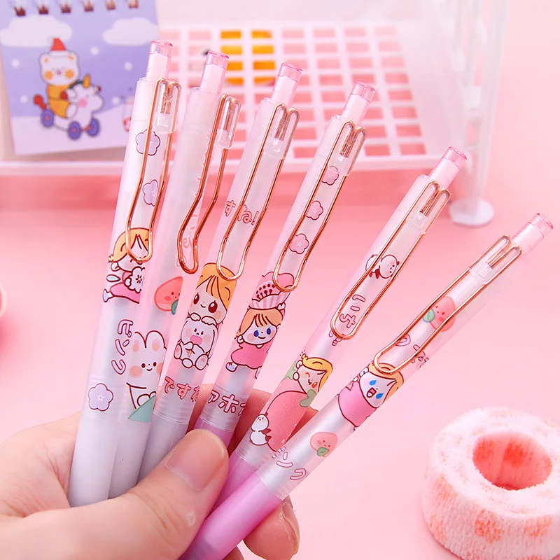 36 pcs/lot Strawberry Girl Press Gel Pen Cute 0.5mm black Ink Signature Pens Promotional Gift Office School Supplies
36 pcs/lot Strawberry Girl Press Gel Pen Cute 0.5mm black Ink Signature Pens Promotional Gift Office School Supplies
