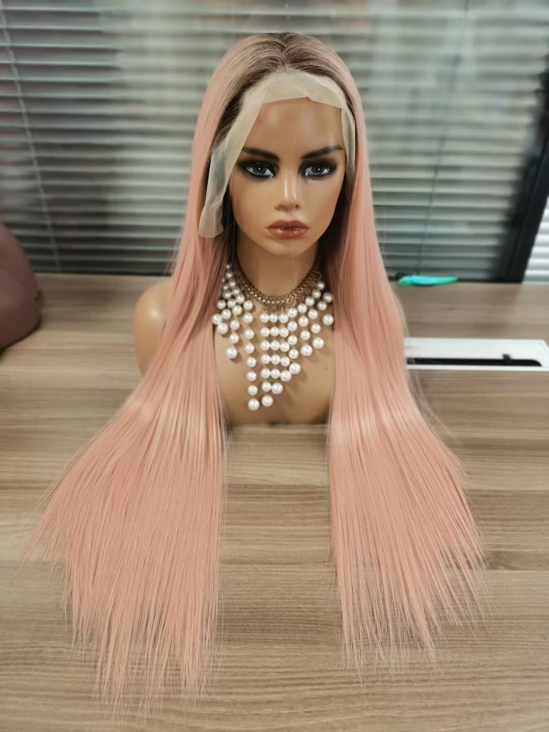 26Inch 180%Density Ombre Pink Long Straight Synthetic Lace Front Wig For Women Baby Hair Heat Resistant Fiber Hair Daily Wig
26Inch 180%Density Ombre Pink Long Straight Synthetic Lace Front Wig For Women Baby Hair Heat Resistant Fiber Hair Daily Wig
