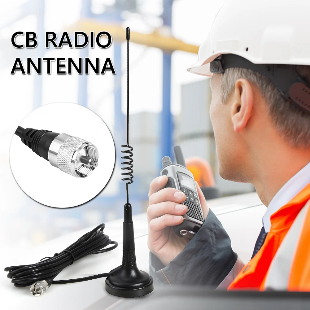 Black + Sliver Short Wave Vehicle Antenna MAG-1345 PL CB Radio Antenna 27MHz with Magnetic Base 4m RG58U Feeder Cable 35cm/13.8"
Black + Sliver Short Wave Vehicle Antenna MAG-1345 PL CB Radio Antenna 27MHz with Magnetic Base 4m RG58U Feeder Cable 35cm/13.8"