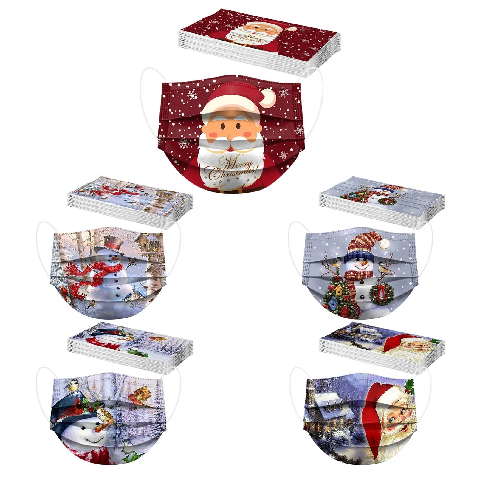 50 PCS Santa Claus Prints Masks Adults Christmas Multi-Prints 3 -Layer Disposable Masks Woman Earloop Bandage navidad 2022
50 PCS Santa Claus Prints Masks Adults Christmas Multi-Prints 3 -Layer Disposable Masks Woman Earloop Bandage navidad 2022