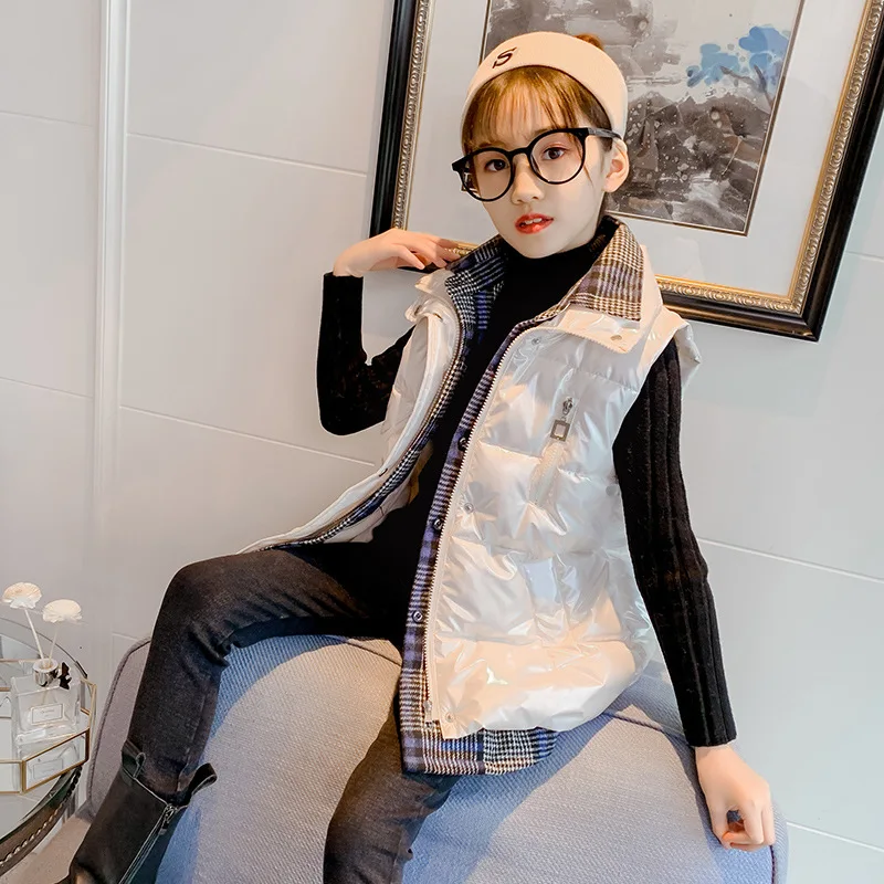 Children Bright Vest Girl Sleeveless Jacket Winter Waistcoats Teenage Girls Autumn Waterproof Coats Kids Warm Tops 5 8 10 12Y
Children Bright Vest Girl Sleeveless Jacket Winter Waistcoats Teenage Girls Autumn Waterproof Coats Kids Warm Tops 5 8 10 12Y