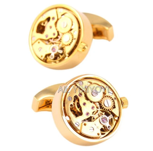 YIXIYOYI Top Quality Watch Movement Gold Cufflink for Mens Shirt Mechanism Cuff Links Gear Cufflinks Special Gift Jewelry
YIXIYOYI Top Quality Watch Movement Gold Cufflink for Mens Shirt Mechanism Cuff Links Gear Cufflinks Special Gift Jewelry