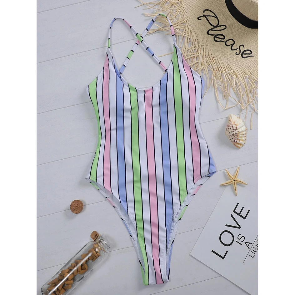 One Piece Swimsuit Women Swimwear 2021 Sexy Striped Bathing Suit Woman Bikini Swimming for Beach Wear Monokini Female Swimsuits
One Piece Swimsuit Women Swimwear 2021 Sexy Striped Bathing Suit Woman Bikini Swimming for Beach Wear Monokini Female Swimsuits