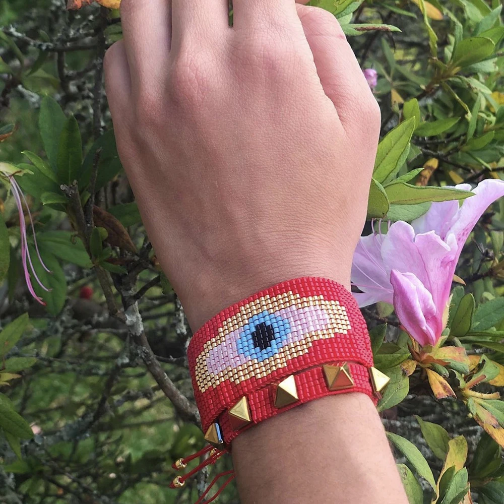 BLUESTAR Turkish Eye Bracelet MIYUKI Bead Bracelets Women copper Pulseras Mujer Moda Handmade MIYUKI Bead Armband
BLUESTAR Turkish Eye Bracelet MIYUKI Bead Bracelets Women copper Pulseras Mujer Moda Handmade MIYUKI Bead Armband