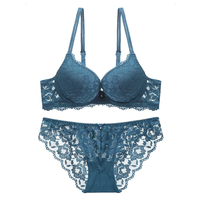 New fashion Blue push up bra set deep v brassiere thick lingerie set lace sexy women underwear set cotton comfortable B C cup
New fashion Blue push up bra set deep v brassiere thick lingerie set lace sexy women underwear set cotton comfortable B C cup