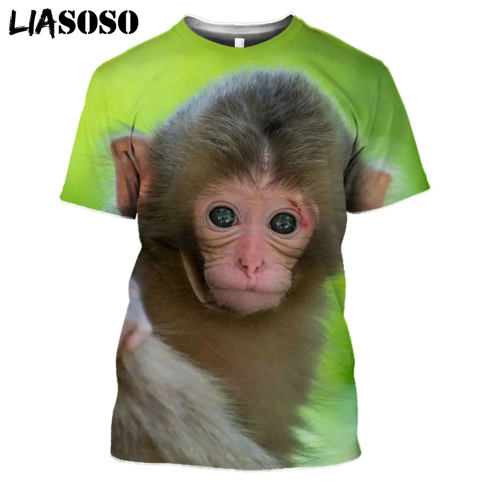 LIASOSO Unisex Short Sleeve 3D Print Men Women T-Shirts Funny T Shirt Tops Animal Monkey Fashion Novelty Streetwear
LIASOSO Unisex Short Sleeve 3D Print Men Women T-Shirts Funny T Shirt Tops Animal Monkey Fashion Novelty Streetwear