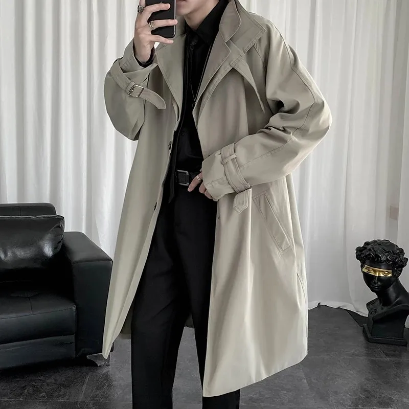 Trench Men Chic Fashion Double-layer Turn Down Collar Solid Autumn Single-breasted British Style New Vintage Windbreaker Casual
Trench Men Chic Fashion Double-layer Turn Down Collar Solid Autumn Single-breasted British Style New Vintage Windbreaker Casual