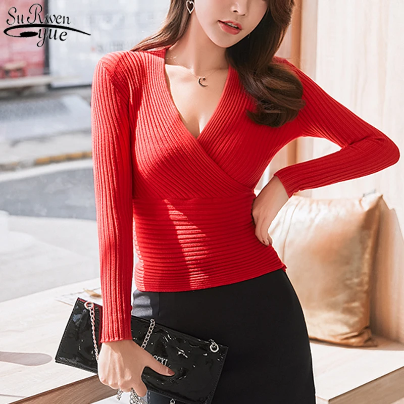 2021 Autumn and Winter New Clothes Women Cotton Solid Deep V Neck Women's Knitwear Korean Long Sleeve Slim Pullover Women 10452
2021 Autumn and Winter New Clothes Women Cotton Solid Deep V Neck Women's Knitwear Korean Long Sleeve Slim Pullover Women 10452