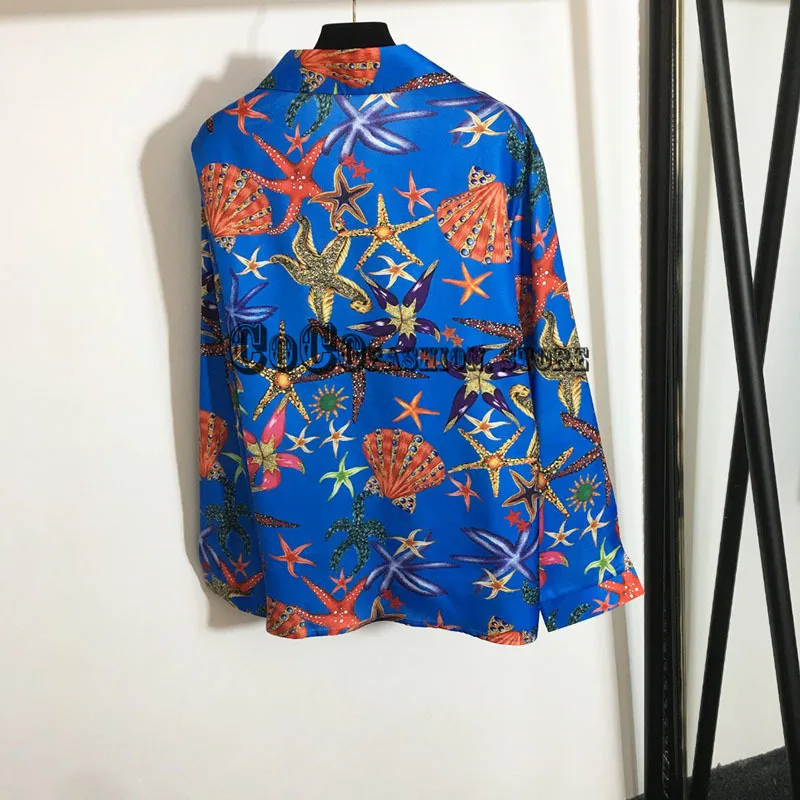 Luxury Branded classic Starfish series print Clothes long sleeve top High waist leg trousers 2 Two Piece Set Outfits for Women
Luxury Branded classic Starfish series print Clothes long sleeve top High waist leg trousers 2 Two Piece Set Outfits for Women