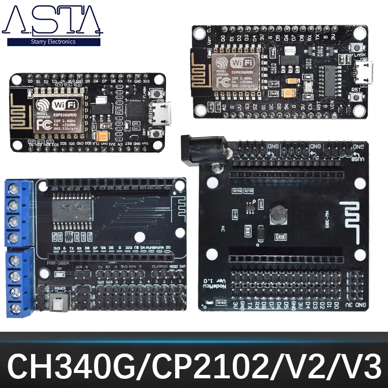 Беспроводной модуль CH340/CP2102 NodeMcu V3 V2 Lua Wi Fi плата для разработки вещей на основе