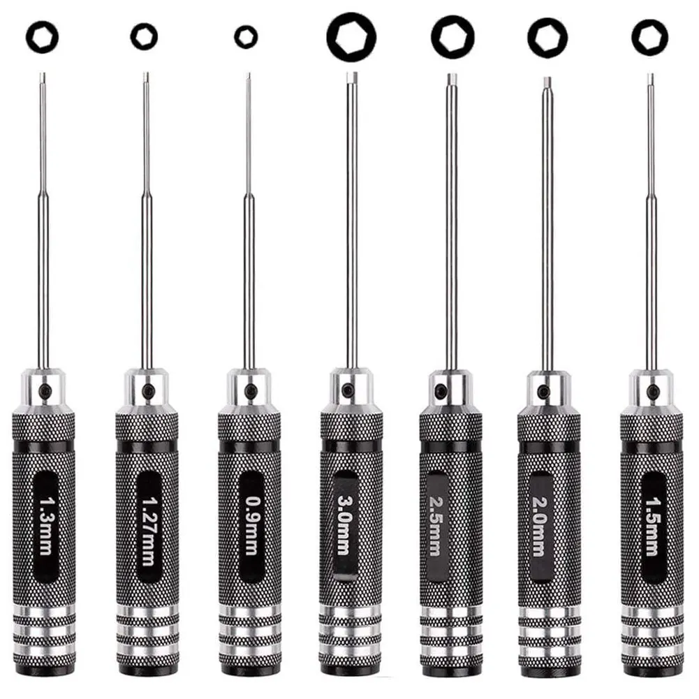 7PCS Hex Screwdriver Set RC Tools Kit For Helicopter Drone Models Precision Engineering Hexagon Tool Kit Hand Tool Accessories
7PCS Hex Screwdriver Set RC Tools Kit For Helicopter Drone Models Precision Engineering Hexagon Tool Kit Hand Tool Accessories