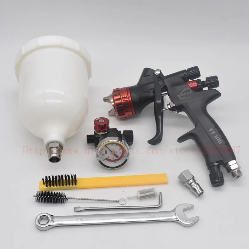 HVLP Gravity Paint Gun 1.3mm tip air spray gun Basecoats/Clearcoats/Water-based paint sprayer advanced Atomization Technology
HVLP Gravity Paint Gun 1.3mm tip air spray gun Basecoats/Clearcoats/Water-based paint sprayer advanced Atomization Technology