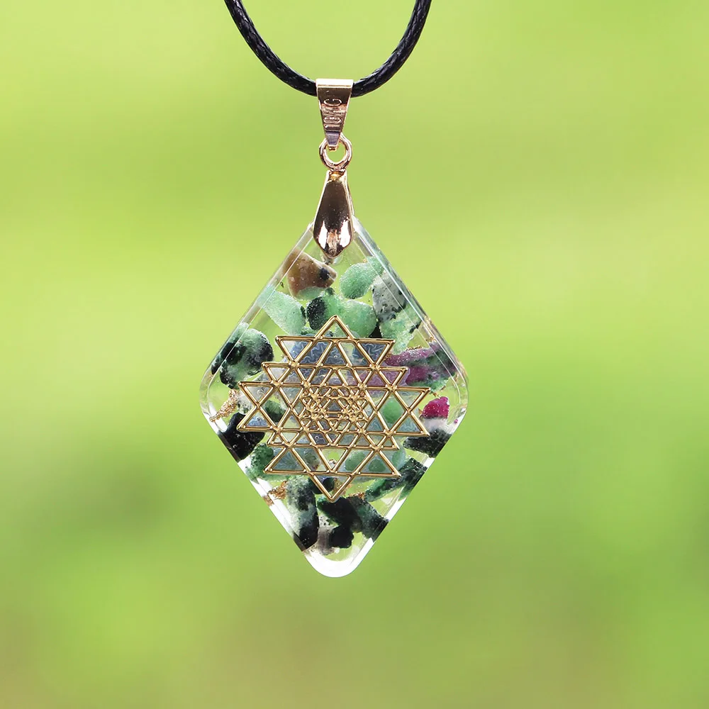 Orgonite Pendant Handmade Custom Epidote Natural Crystal Energy Converter Reiki Charm Pendant Jewelry For Women
Orgonite Pendant Handmade Custom Epidote Natural Crystal Energy Converter Reiki Charm Pendant Jewelry For Women