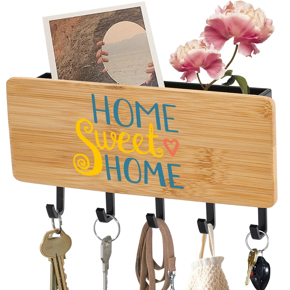 Decorative Wooden Key Holder Home Sweet Home Hanging Household Hooks Storage Box Hanger Practical Organizer Key Wood Wall Shelf
Decorative Wooden Key Holder Home Sweet Home Hanging Household Hooks Storage Box Hanger Practical Organizer Key Wood Wall Shelf